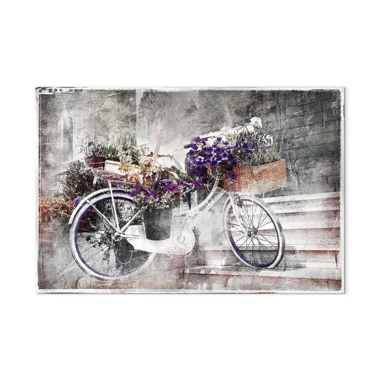 Blumenstraße (1-teilig) - Fahrrad im Shabby-Chic-Stil unter Treppen