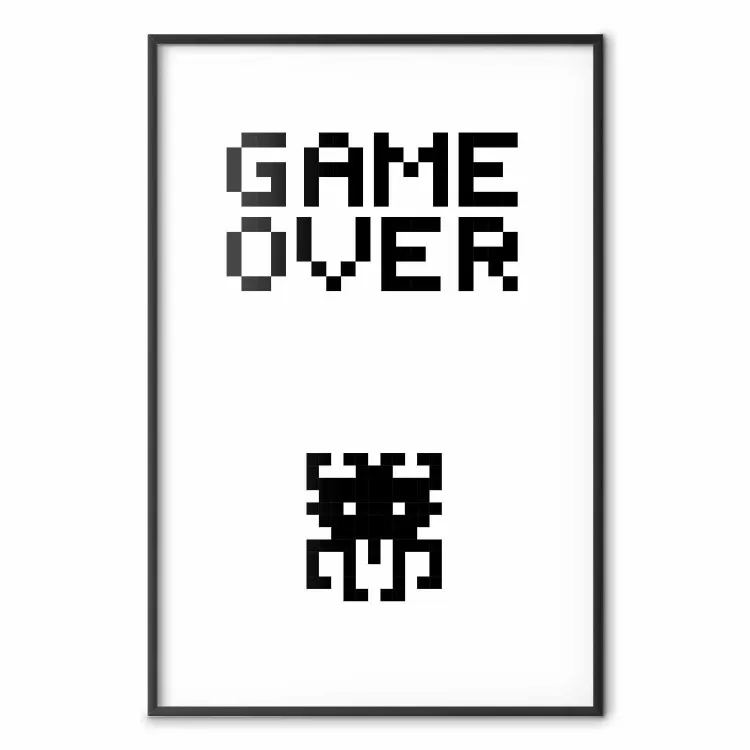 Spiel vorbei - Pixelkomposition mit englischer Beschriftung