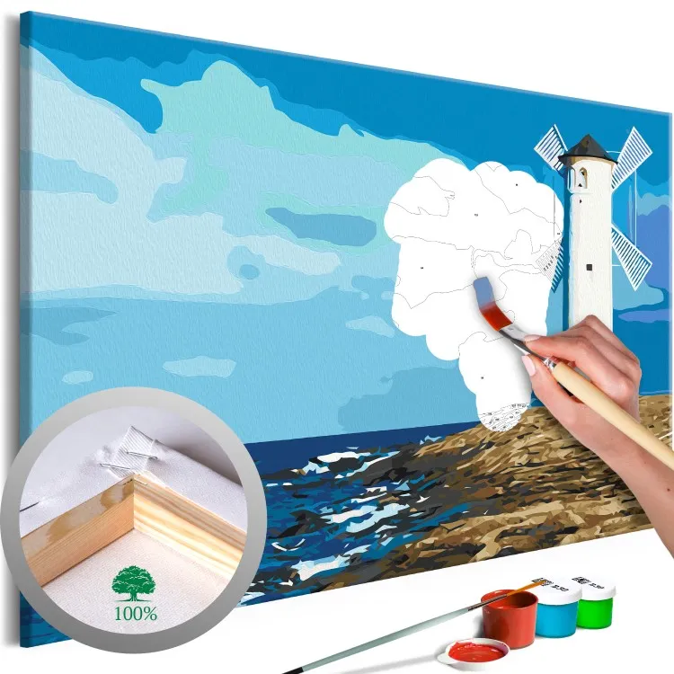 Lighthouse with Windmill