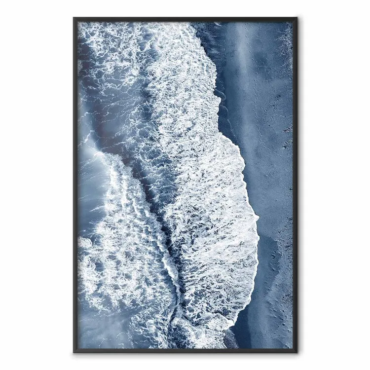 Wellen der Melancholie - Landschaft mit blauem Meer