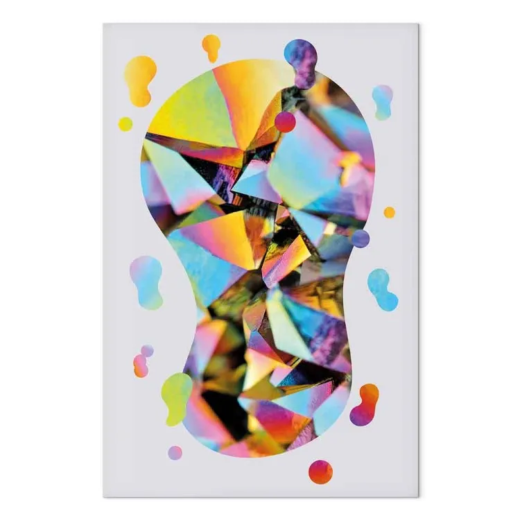 Regenbogen-Abstraktion - Bunte Form mit außergewöhnlicher Geometrie