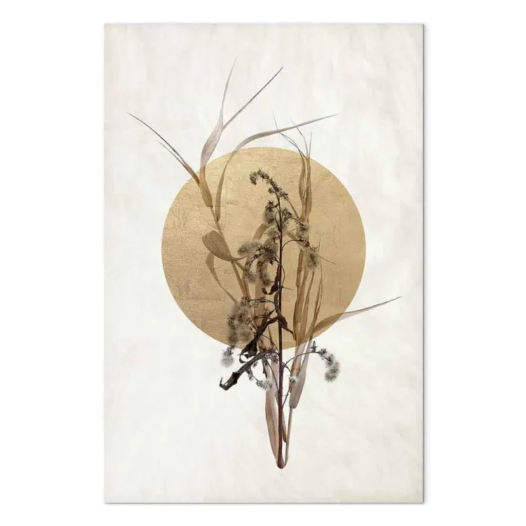 Boho-Blumen (1-teilig) - Pflanzenmotiv auf einem Kreis