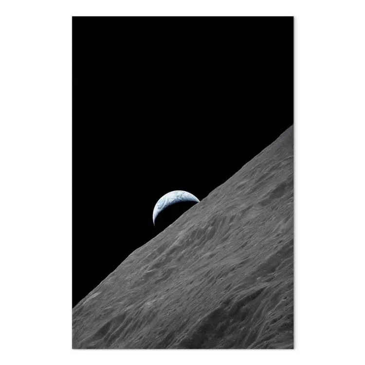 Blick auf die Erde vom Mond - Weltallbild mit Planeten und Kosmos
