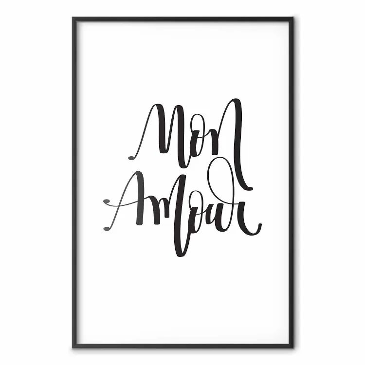 Mon Amour - Französische Schrift