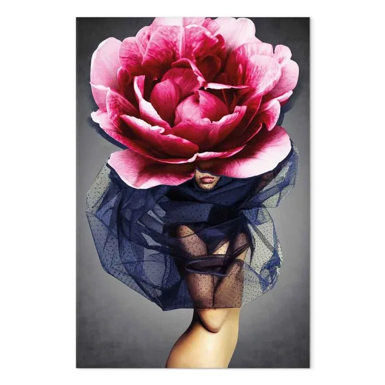 Blumenfrau (1-teilig) Hochformat - Eklektische Pfingstrose