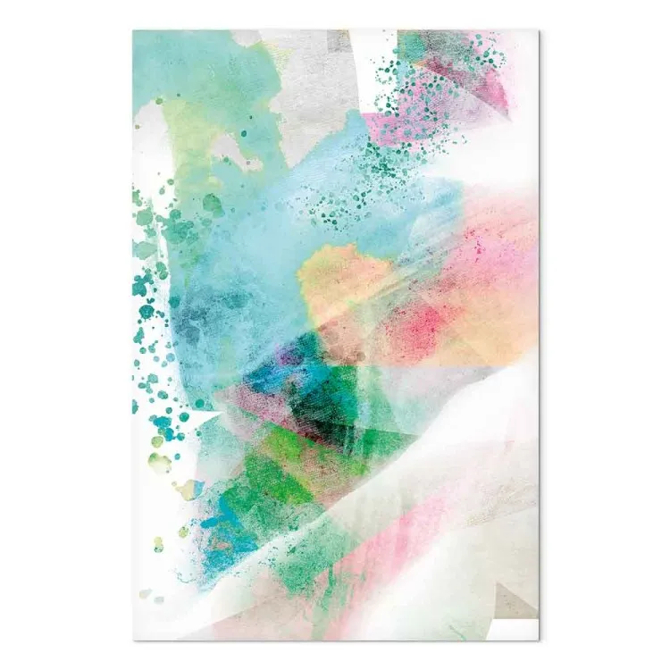 Aquarell-Mosaik (1-teilig) Hochformat - fröhliche bunte Abstraktion