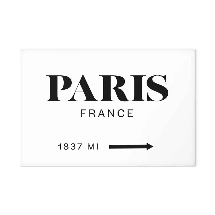 Pariser Chic (1-teilig) - Schwarzer Schriftzug Paris