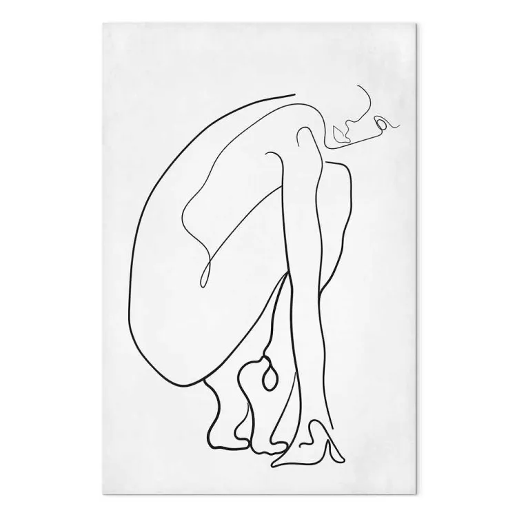 Perfekte Linie (1-teilig) Hochformat - Abstrakte weibliche Figur