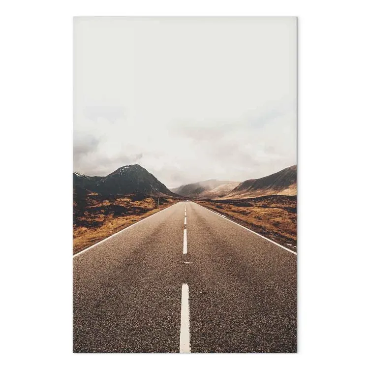 Vorwärts (1-teilig) Hochformat - Landschaft einer Straße in den Bergen