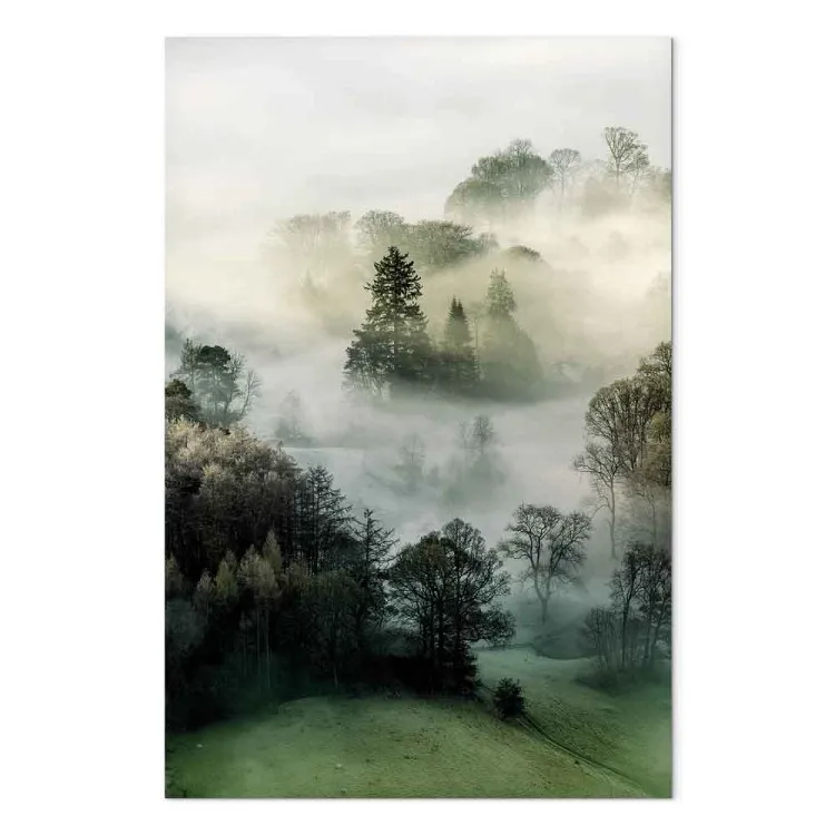 Morgendliche Kühle (1-teilig) Hochformat - Nebliger Wald