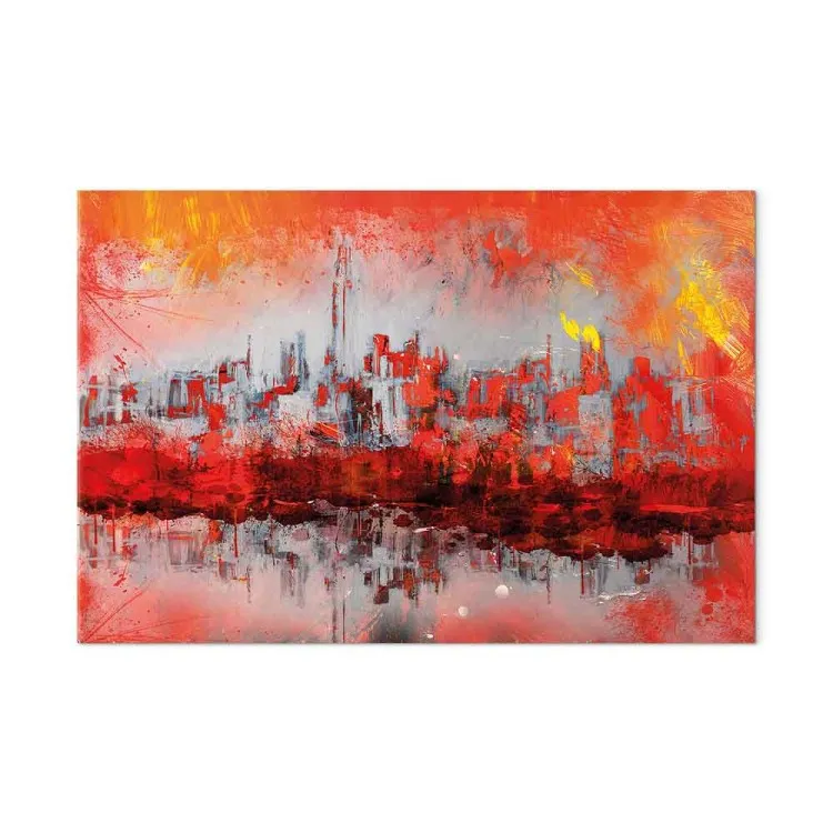 Manhattan Sunset (1-teilig) Breitformat - Stadtlandschaftsabstraktion