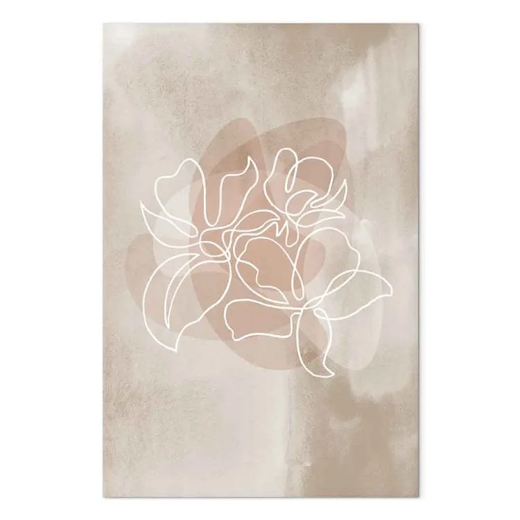 Blüte des Duftes (1-teilig) Hochformat - Abstrakte florale Linienkunst