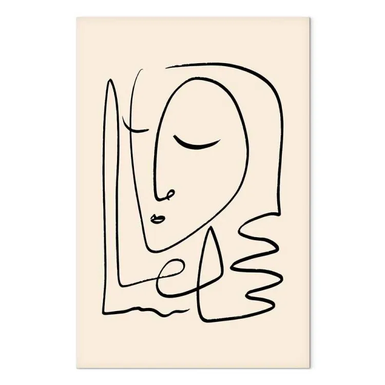 Drei Gesichter (1-teilig) Hochformat - Abstrakte Linien