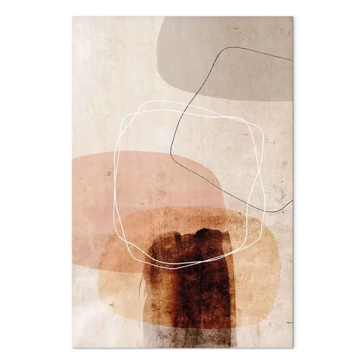 Umgekehrte Bewegung (1-teilig) Hochformat - Abstrakte Linienfiguren