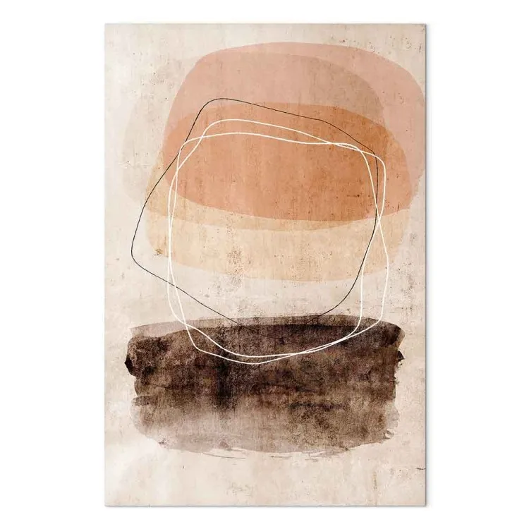 Rotierende Bewegung (1-teilig) Hochformat - Linienfiguren im Boho-Stil