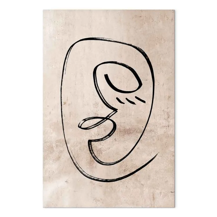 Sinnliche Blüte (1-teilig) Hochformat - Linienkunst einer Frau