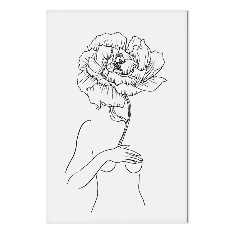 Kokettes Muttermal (1-teilig) Hochformat - Abstrakte Linienkunst