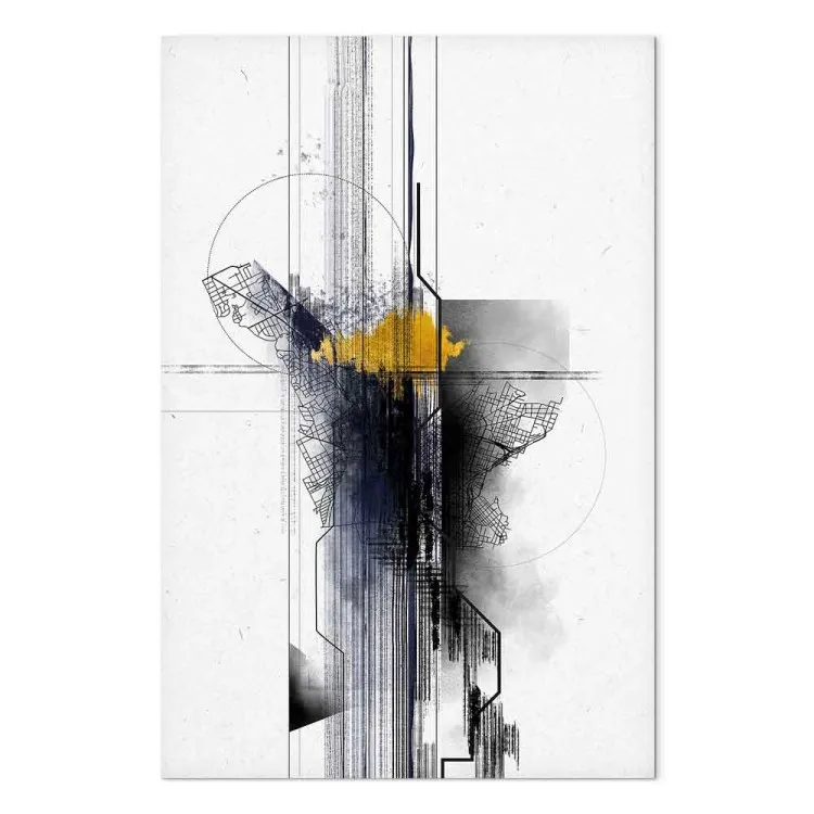 Sentimentale Reise (1-teilig) Hochformat - Industrialle Abstraktion