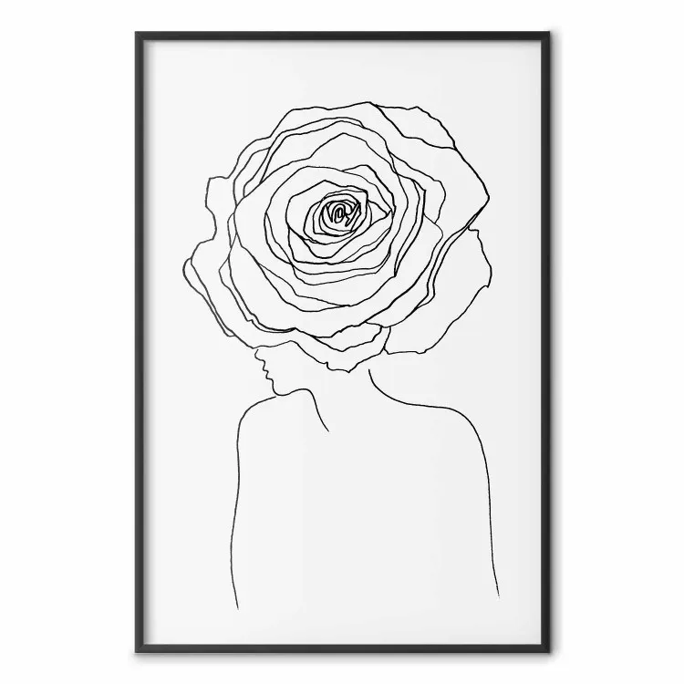 Umgedrehter Blick - Frau mit Blumen im Haar