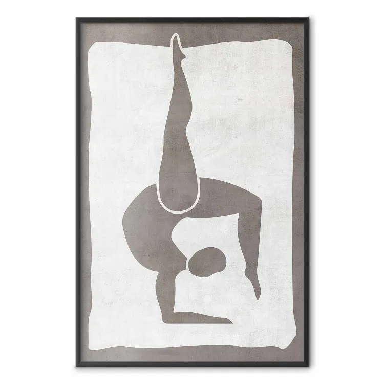 Gymnastin - Konturierte Silhouette einer Frau in abstrakter Pose