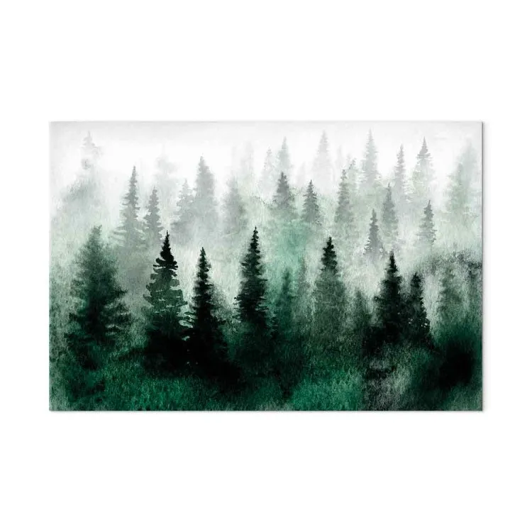 Nebeliger skandinavischer Wald (1-teilig) Breit - Baumszene im Nebel