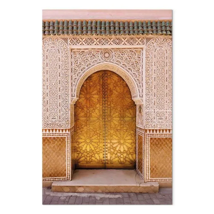 Arabischer Prunk (1-teilig) Hoch - Goldene Ornamente an der Wand