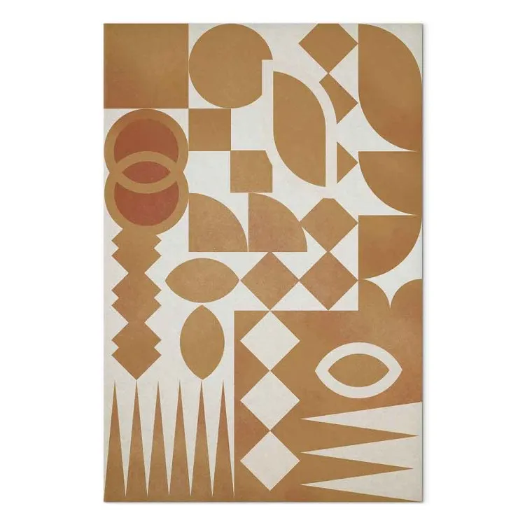Abstrakte Ordnung - unregelmäßige geometrische Formen in Beige