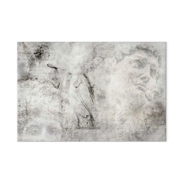 Stück Renaissance - Abstraktion mit Skulpturbildern und Inschriften