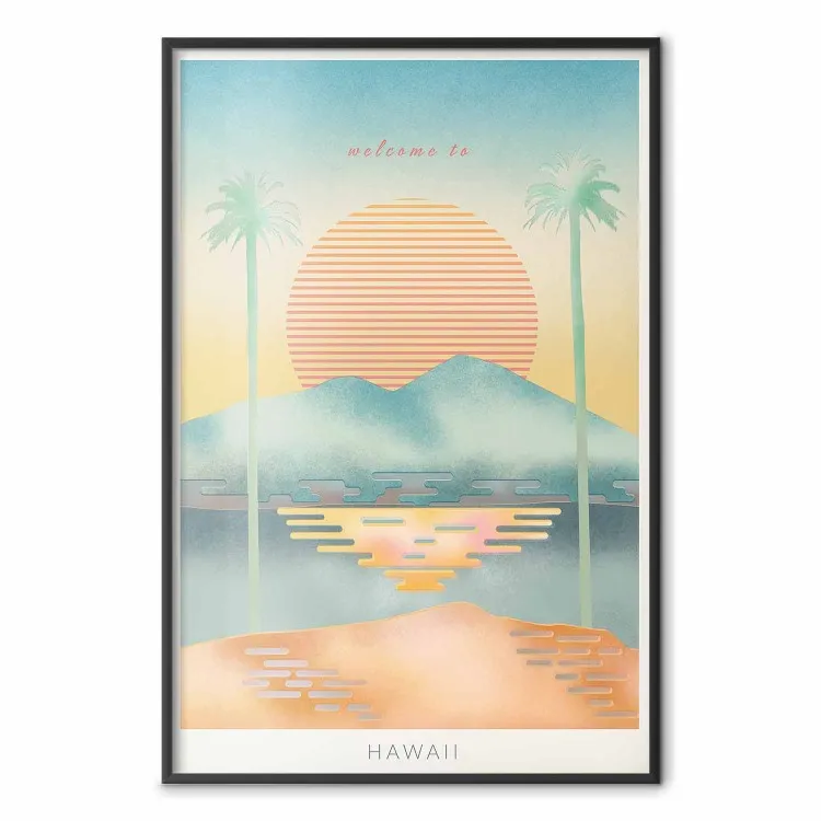 Willkommen auf Hawaii - Tropische Landschaft in Pastelltönen