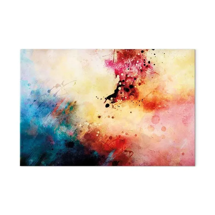 Symphonie der Farben (1-teilig) Breit - Abstraktes buntes Aquarell