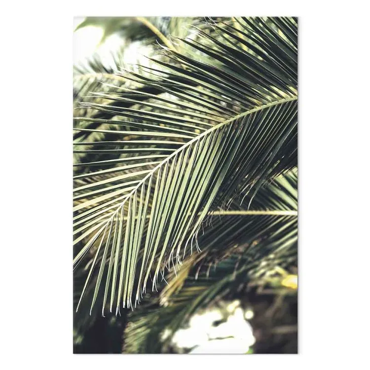 Grüne Königin (1-teilig) Hoch - Exotische Palmenblätterlandschaft