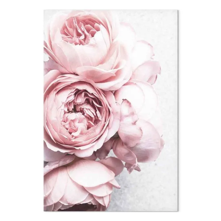 Rosiger Duft (1-teilig) Hoch - Rosa Blumen im Boho-Stil