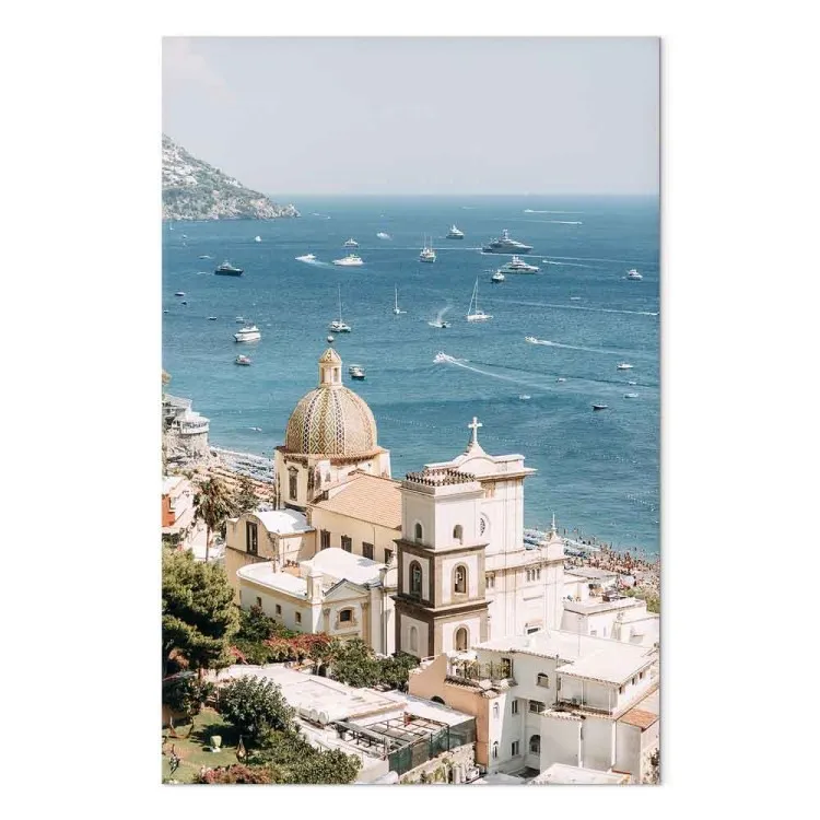 Küstenausblick - maritimes Bild mit italienischen Stadtarchitektur