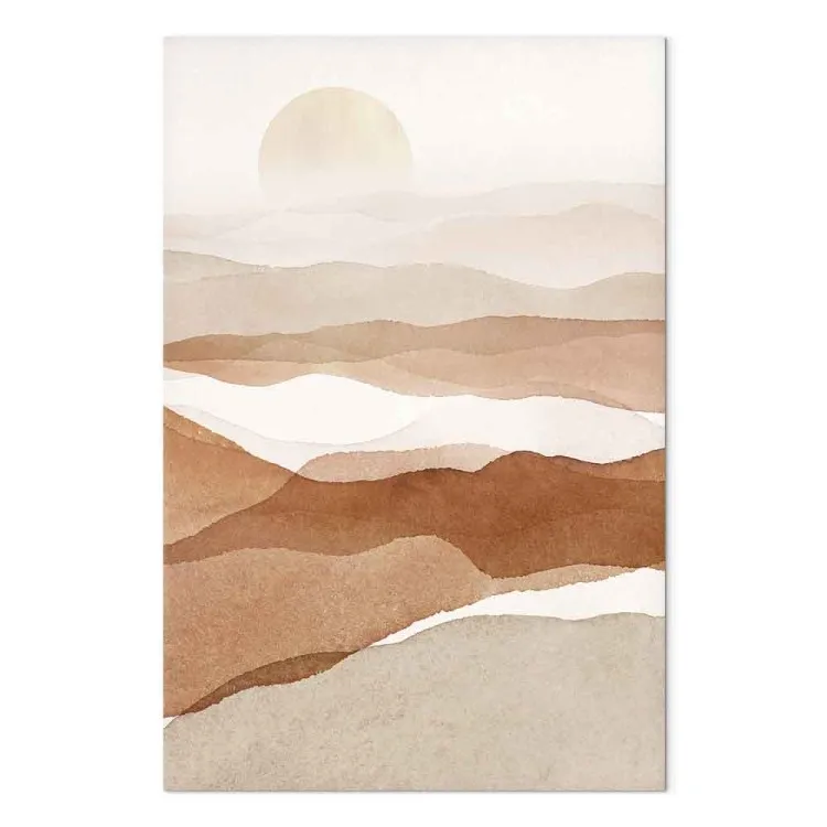 Sonnenuntergang über der Wüste - abstrakte Landschaft im Boho-Stil