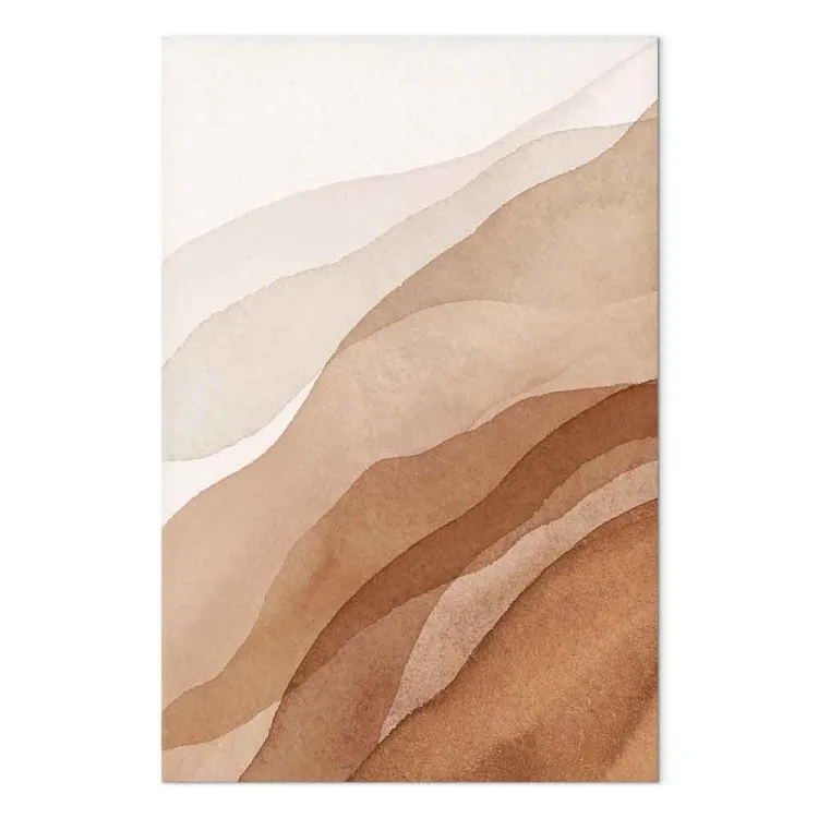 Braun-Beige Wellen - moderne Abstraktion im Boho-Stil