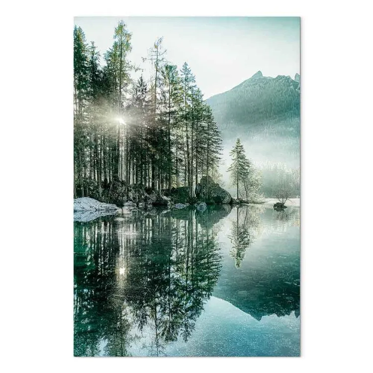 Morgen am See (1-teilig) Hoch - Landschaft der Berglandschaft