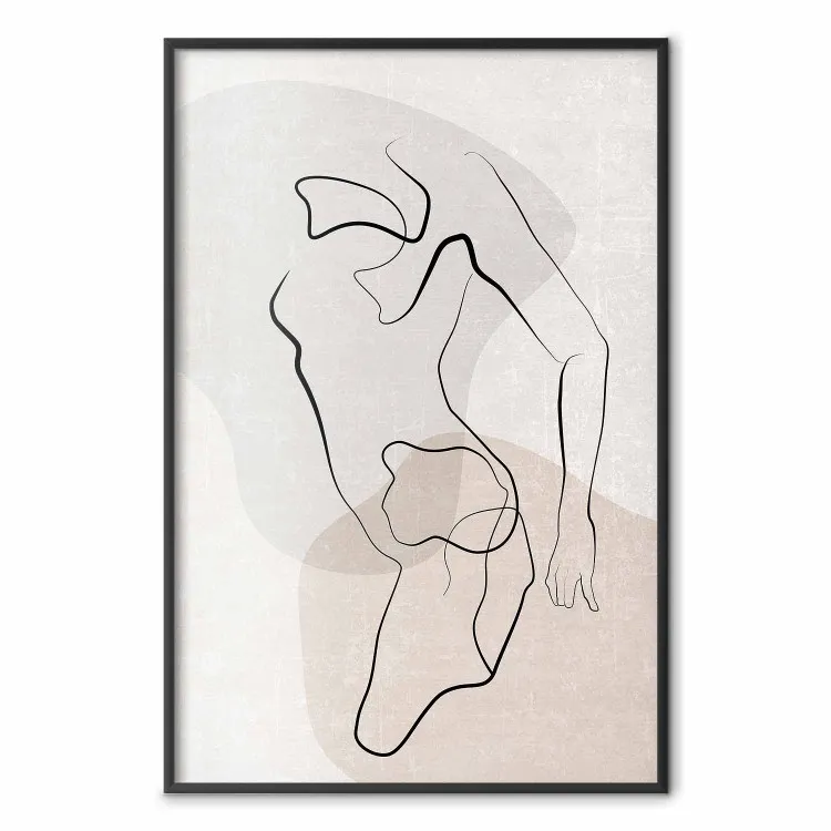 Heißer Nachmittag - Vollfarbiges Lineart mit menschlicher Silhouette