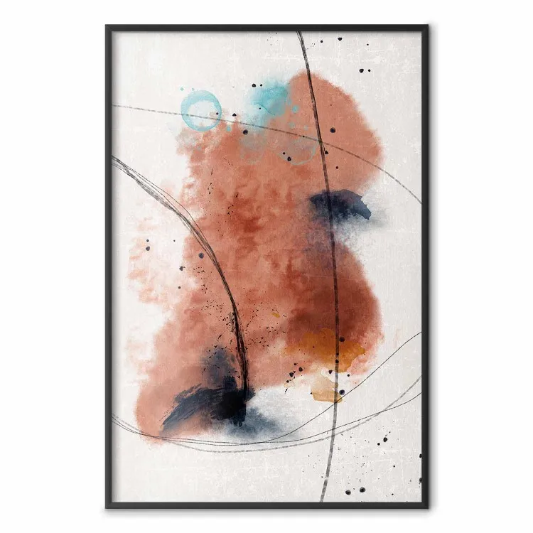Geheimnis der Zukunft - Künstlerische Aquarellabstraktion in Flecken
