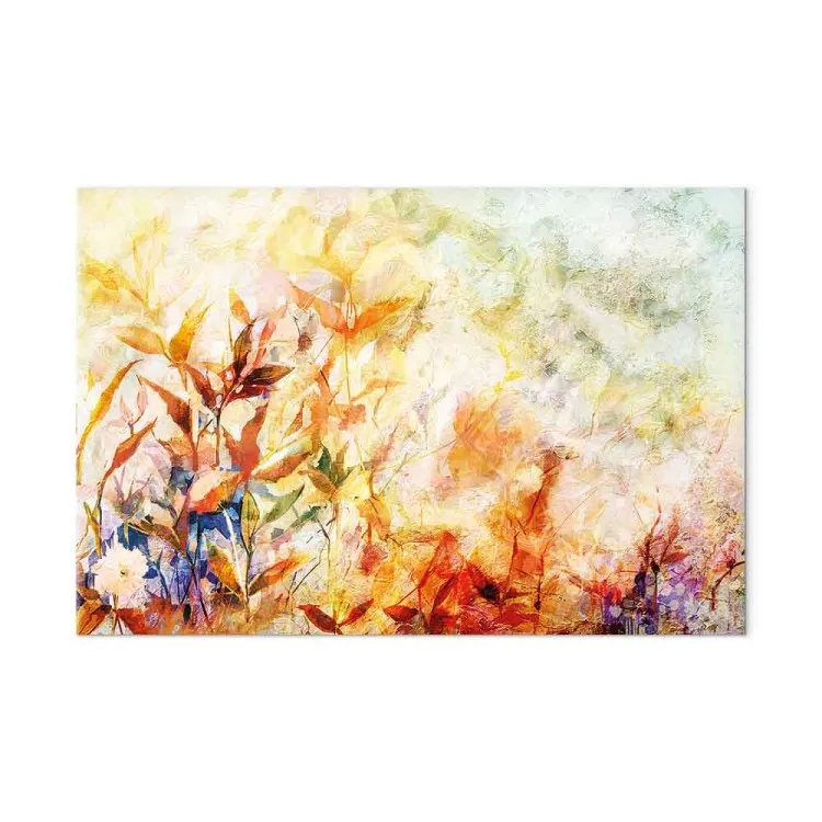 Wie gemalt Wiese (1-teilig) Breit - Bunter Landschaft mit Blumen