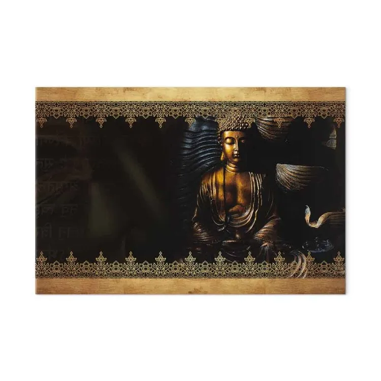 Goldener Glaube - Orientalische Komposition im Zen-Stil, Breit