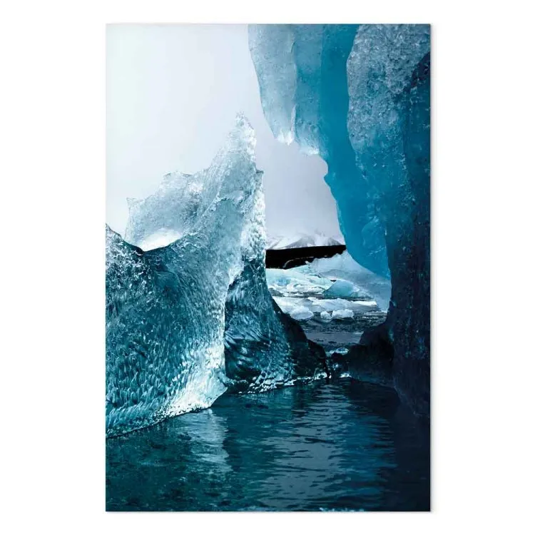 Eisige Abstraktion (1-teilig) Vertikal - Winterlandschaft mit Wasser