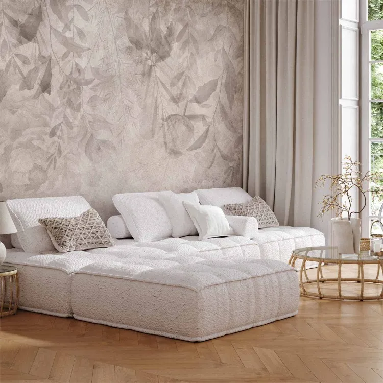 Beige Zweige - Abstrakte Komposition mit Naturmotiv