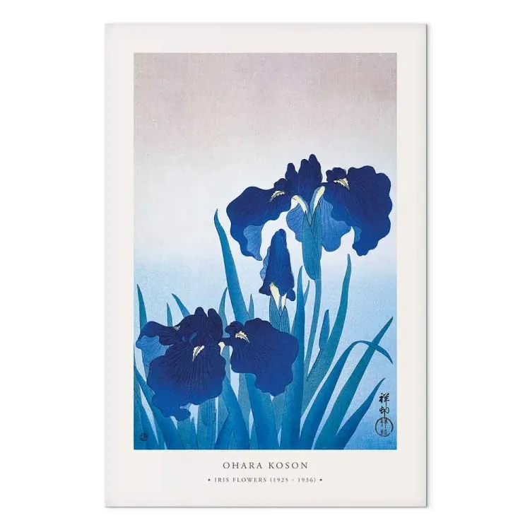 Blaue Iris (1-teilig) Vertikal - Blaue Blumen in voller Blüte