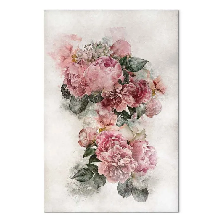 Pfingstrosen in voller Blüte (1-teilig) - Rosa Blumen, hell