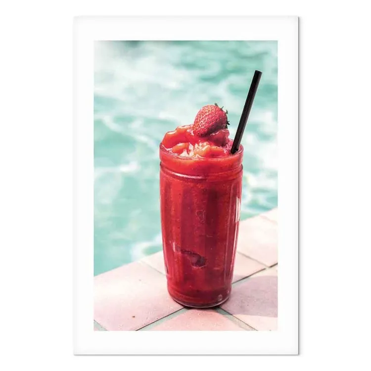 Erdbeer-Cocktail (1-teilig) - Stillleben in sommerlichem Ambiente