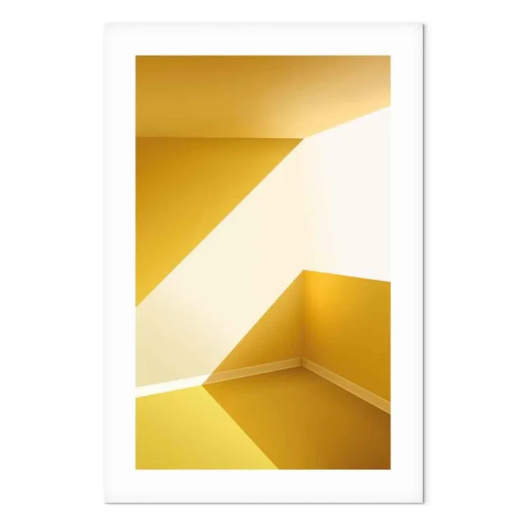 Kanarienvogel-Architektur (1-teilig) - Gelbes abstraktes Zimmer