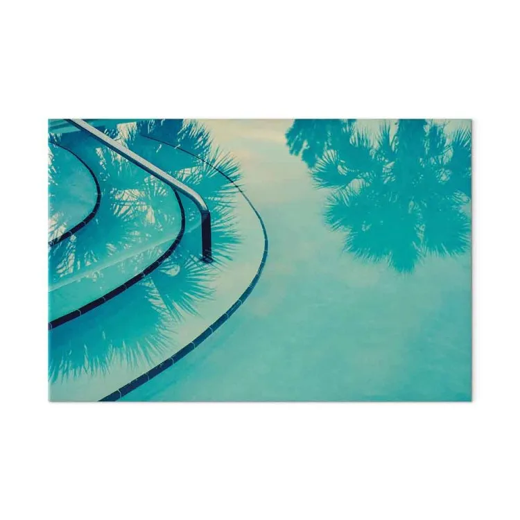 In Florida (1-teilig) - Blaue Landschaft und Palmenreflexion im Wasser