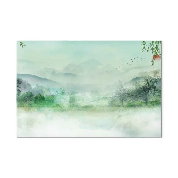 Nebelland (1-teilig) - Grüne Landschaft mit Blick auf Wald und Berge