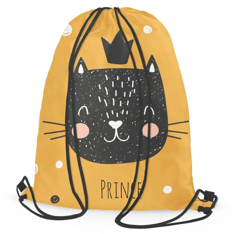 Cat prince - composition with elements in shades of white and black