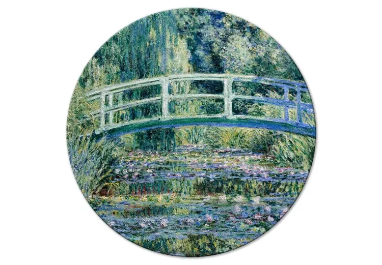 Japanese Bridge at Giverny Claude Monet - Spring Landscape of a Forest With a River